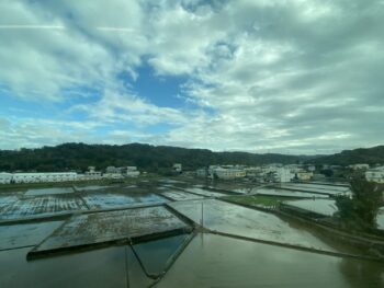 台北から桃園への田園風景